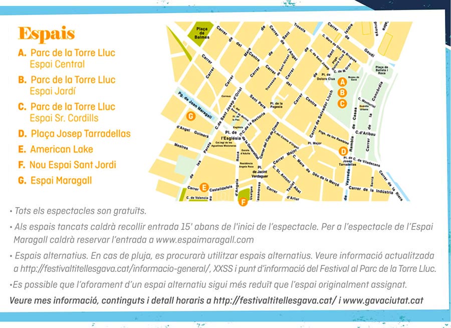 Programa de mà FITG 2025 Mapa Ubicacions